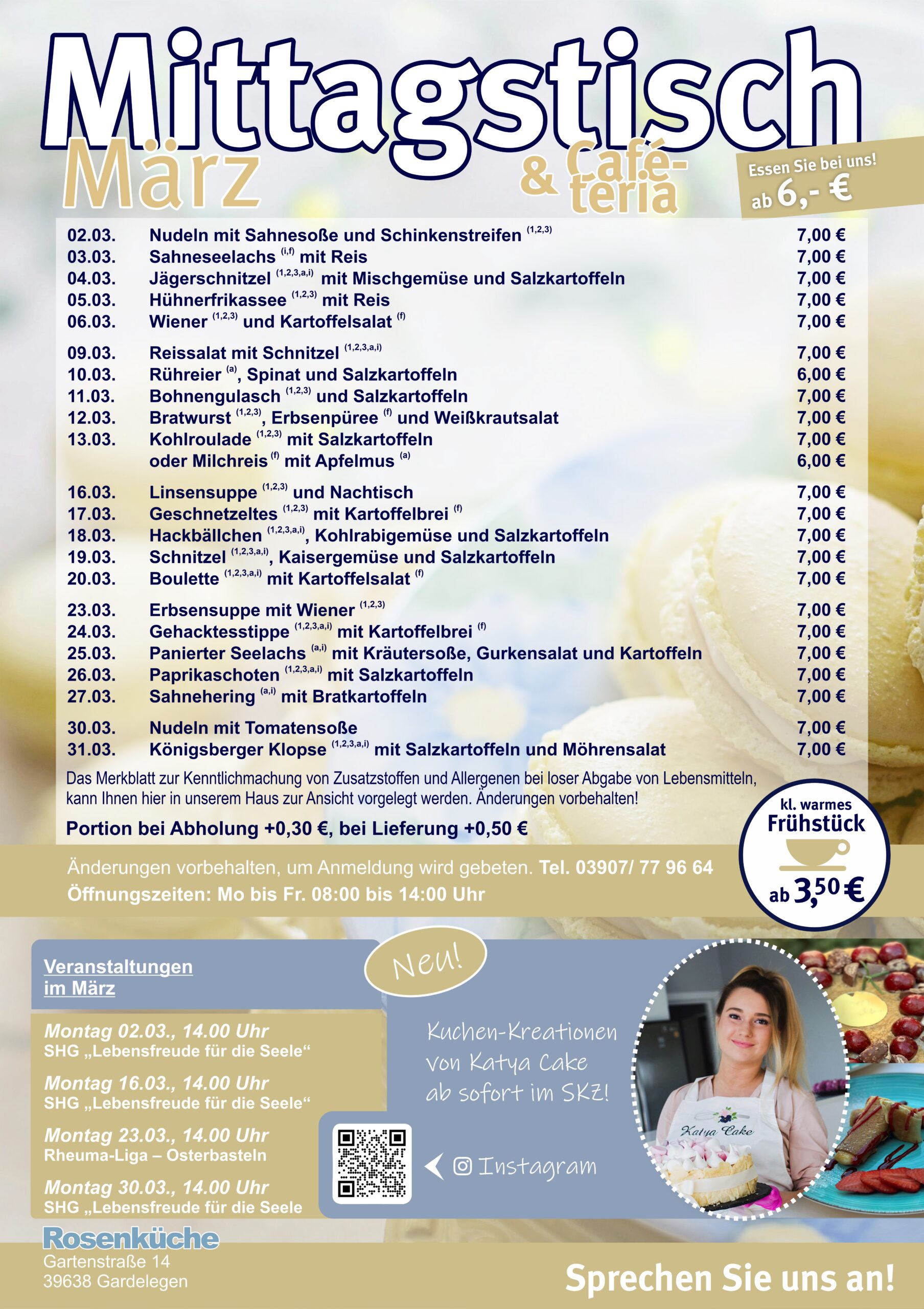 Rosenküche Gardelegen - Mittagsmenü Mar 2026
